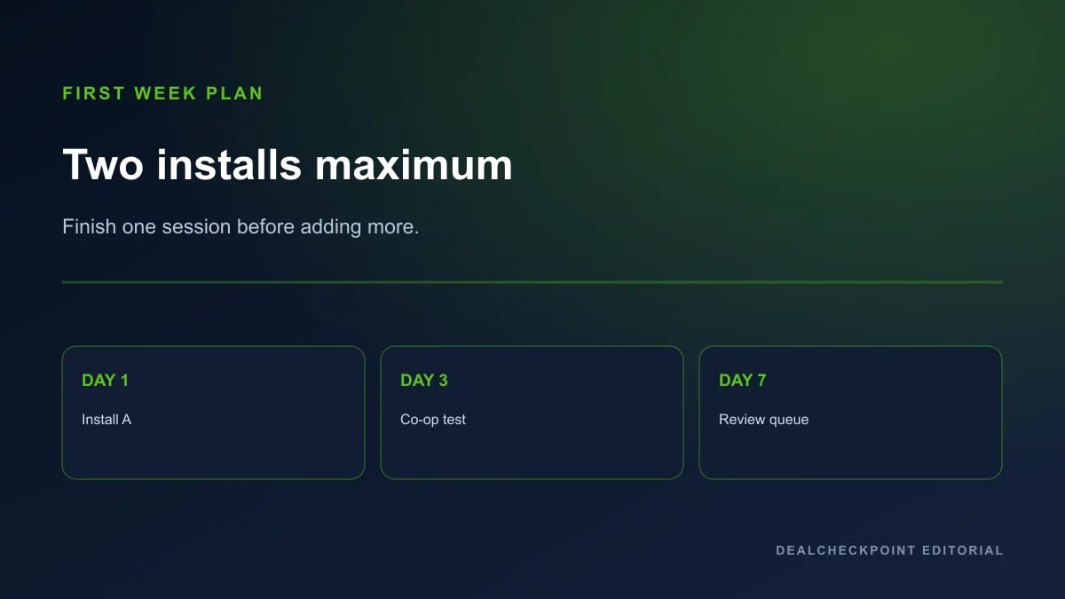 First-week PC Game Pass install plan limiting active titles to two games