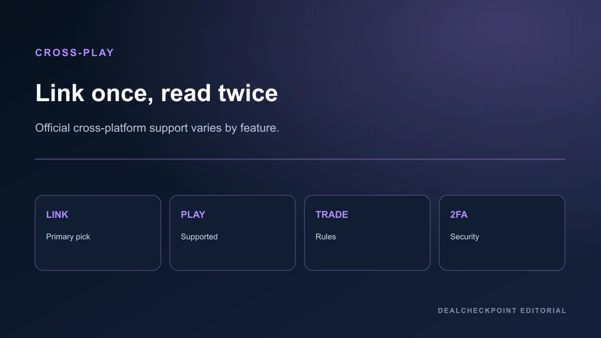 Warframe cross-play and account linking across supported platforms
