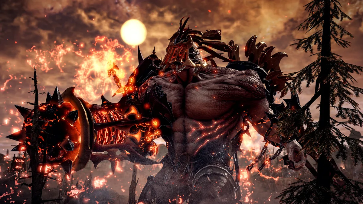 Characters fighting a large boss during a Lost Ark encounter.