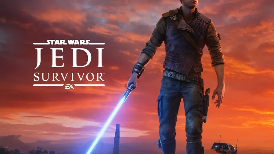 Cal Kestis exploring a science-fiction environment in Jedi: Survivor.